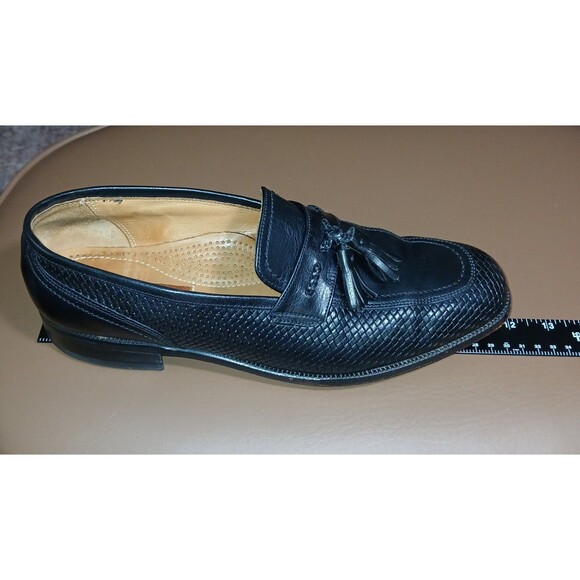 Men\'s Florsheim Black Leather Tassel Loafers Dress Shoes Size 10